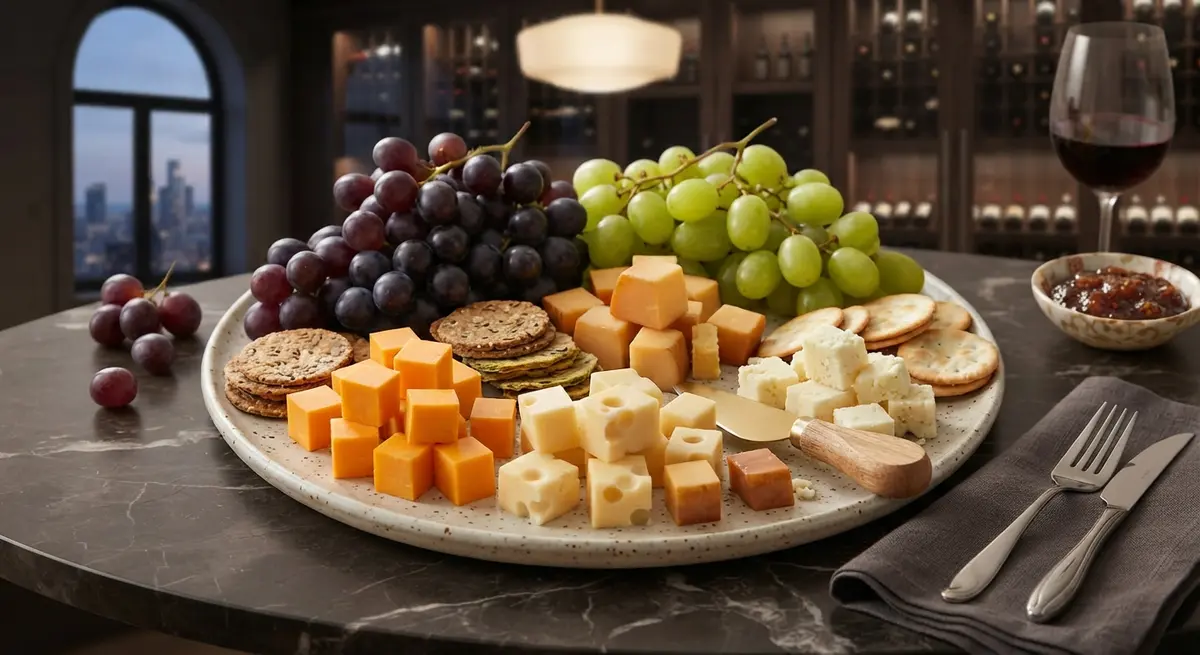 Classic Cheese Cubes, Whole Grain Crackers & Sweet Grapes Bento